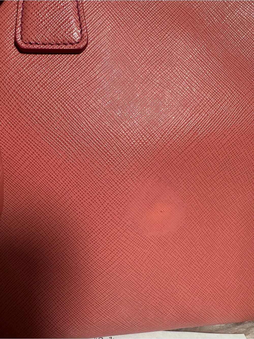 Prada Pink Saffiano Leather Satchel with Gold Hardware
